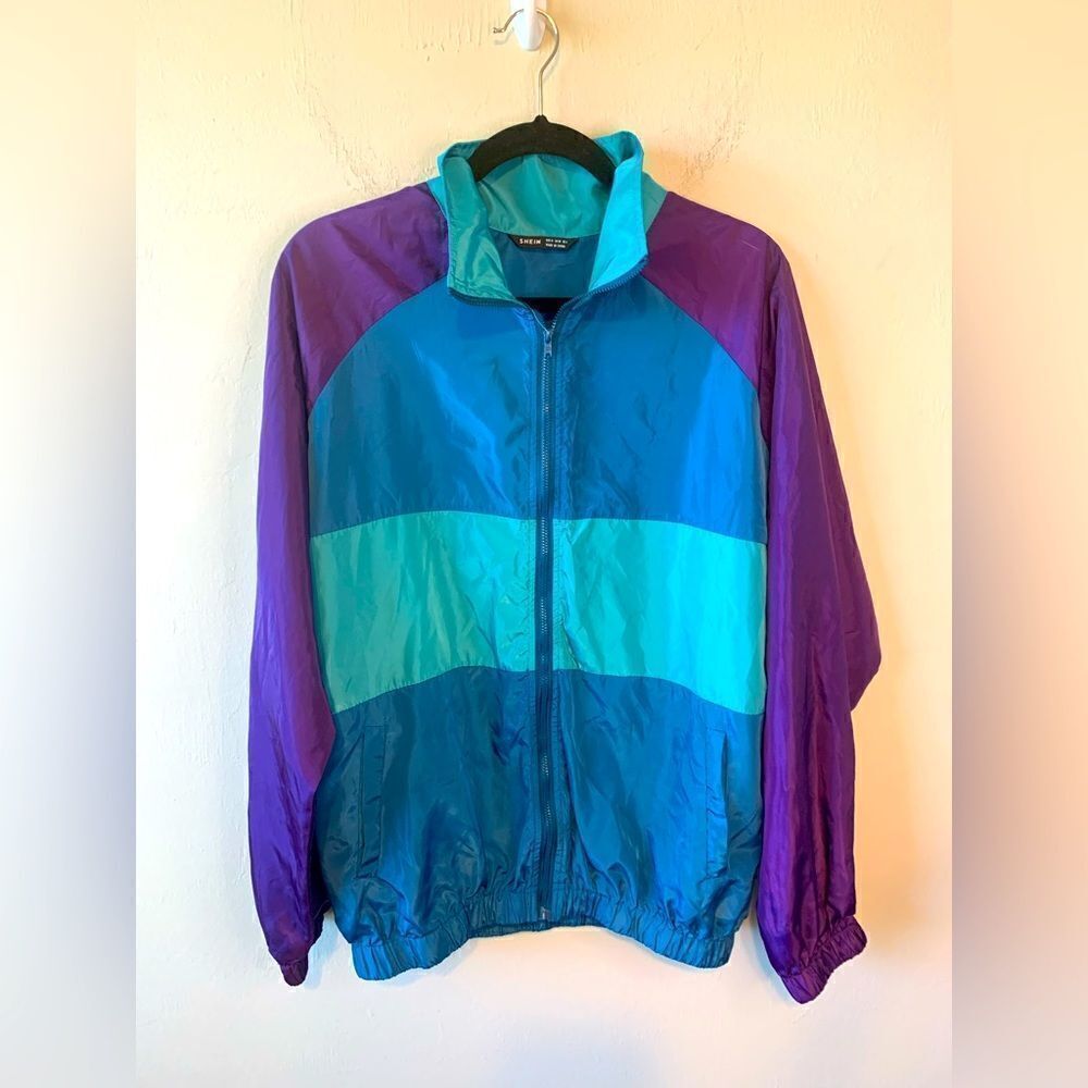 Shein 80s look patchwork wind jacket size M